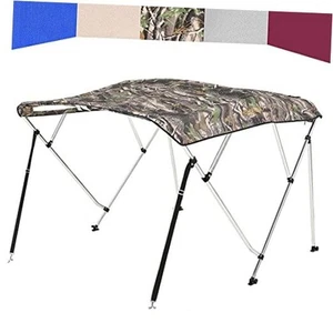 3-4 Bow Bimini Boat Top Cover Sun Shade Boat Canopy Waterproof 1 Inch - Picture 1 of 7