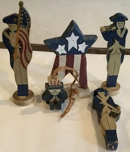 Insegna da appendere Americana Star Distressed - Ornamento - Patriottico - USA - 4 luglio - Foto 1 di 4