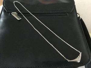 SCHÖNE SILBERKETTE 925 SILBER MIT FESTEN ANHÄNGER MIT ZIRKONIASTEIN. - Bild 1 von 4