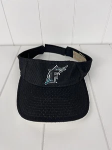 MLB Florida Marlins Visor Hat Unisex One Size Black Embroidered Logo - Picture 1 of 9