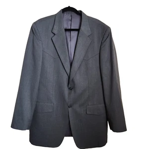 Blazer Bar WS Western Talla 42L Gris Abrigo Deportivo Vaquero Rodeo Rancho Ropa - Imagen 1 de 11