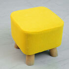 Square Stool Cover Thick Stretch Knitting Seat Protector Chair Cover Solid Colo?