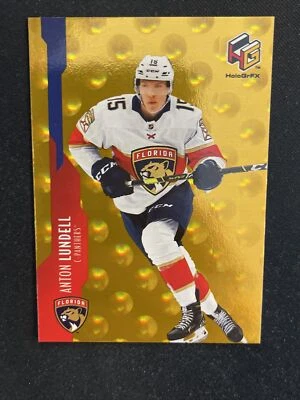 21-22 UD Extended Series Hockey Gold HoloGrFX Rookie HG-3 Anton Lundell - Image 1 of 2