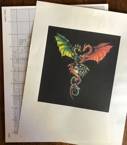Dragon Chalice - Computer Generated Counted Cross Stitch Pattern (2004) - Picture 1 of 2