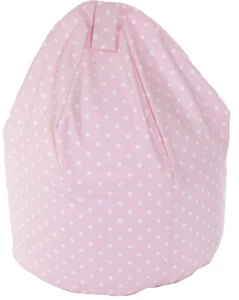 Child Size Pink Spots Bean Bag With Beans By Bean Lazy - Picture 1 of 1