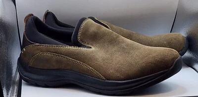 Zapatos sin cordones Lands End 8B para mujer 53592 verde oliva gamuza cuero informal Foto 1 de 4