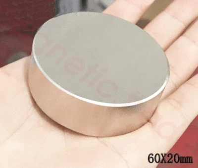 Large 60mm X 20mm Super Strong Round Disc Rare-Earth Neodymium Magnet N50