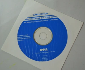 OEM Original Dell CyberLink PowerDVD 5.7 Reinstallation Software w/key TH581 - Picture 1 of 7