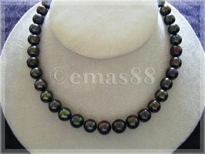 11-12mm Big Peacock Black Freshwater Pearls! Guaranteed genuine pearls! - Picture 1 of 1