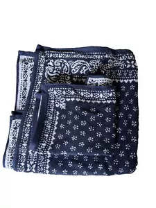 Lucky Brand Navy Blue Bath Towel And Hand Towel Set - Picture 1 of 4