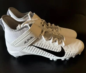 Nike Men 9.5 Alpha Menace Pro 2.0 MID Detachable CK4277-100 White Football Cleat - Imagen 1 de 7