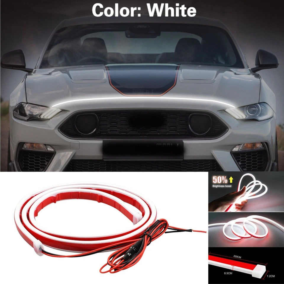 86" Dynamic LED Running Light Front Hood Strip Ambient Lamp For Ford Mustang - Image 1 of 4