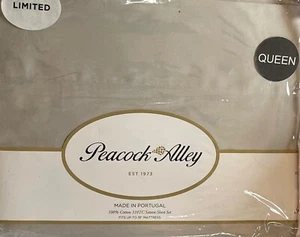 Peacock Alley 310TC 100% Cotton Sateen Sheets - Queen - Made in Portugal - Picture 1 of 14
