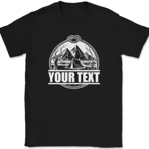 Camping Custom Your Text Personalized T-Shirt Family Group Vacation Trip Tee - Picture 1 of 10
