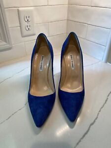 Manolo Blahnik Blue Cobalt Heels - Size 42