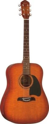 Oscar Schmidt OG2FYS - Dreadnought Size Flame Yellow Sunburst Acoustic Guitar - Image 1 of 4