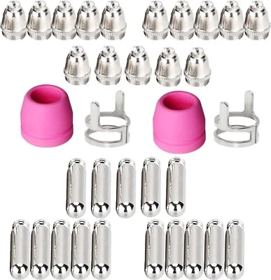 REBOOT 34Pcs SG-55 AG-60 WSD-60 Plasma Cutter Torch Consumables KIT TIPS CUT50 60Amp