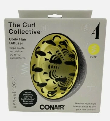 Difusor de cabello grueso Conair The Curl Collective #4 crea patrones de rizos de 3C a 4C Foto 1 de 4