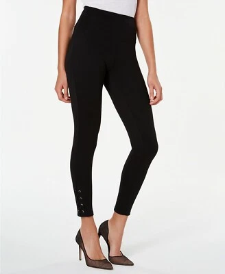 L323 Inc Black Women's Tie Up Laced-Ankle Leggings - Image 1 of 3
