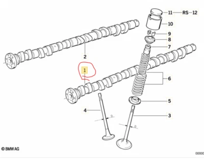 Nuevo árbol de levas de admisión de entrada genuino BMW 3 Series E36 M3 260/1 S50B30 260' Foto 1 de 4