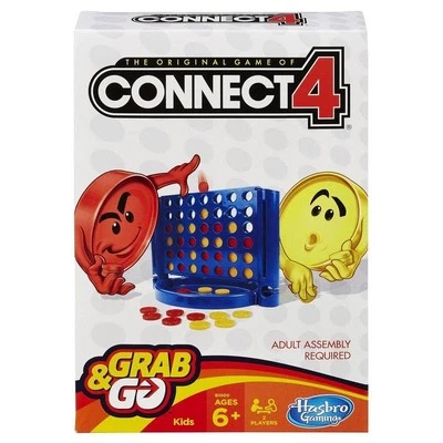 Compact Connect 4 Grab and Go Travel Game with 21 Red and Yellow Checkers - Image 1 of 3