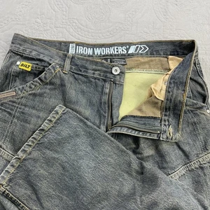 BILT Iron Workers Jeans Herren 36 schwarz Kevlar gefüttert Motorrad verstärkt Aramid - Bild 1 von 9