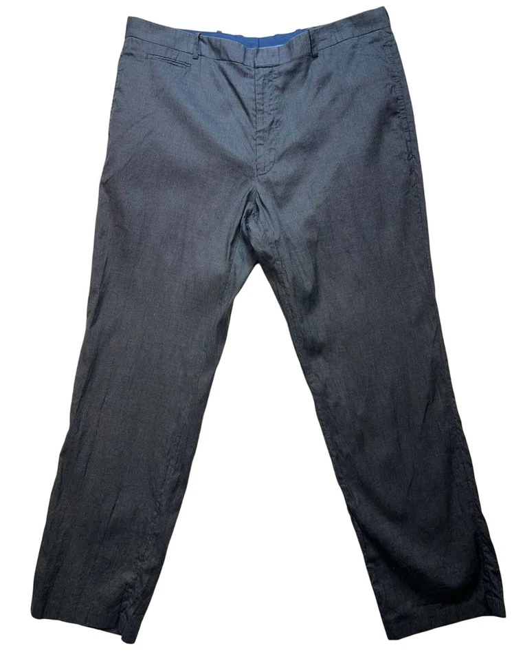 Calça social INC International Concepts masculina Londres tamanho 38x32 listra preta - Imagem 1 de 4