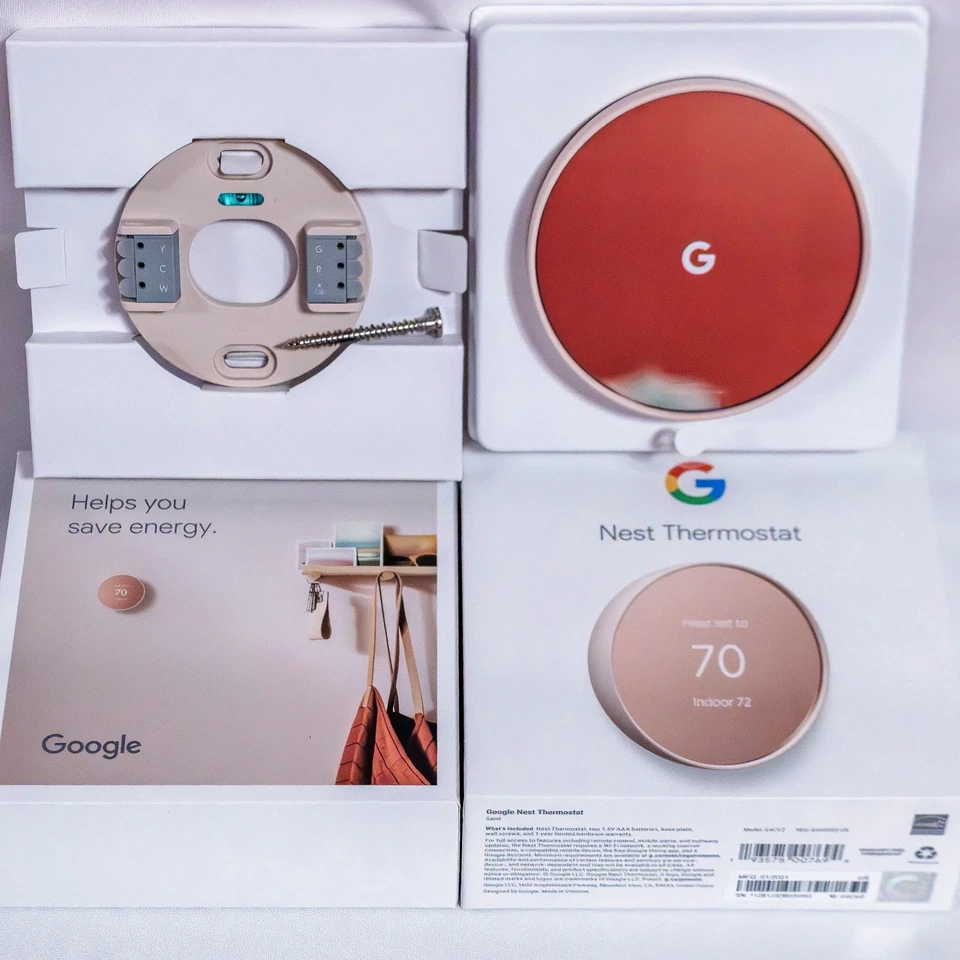 Google Nest Termostato Inteligente Programable Wi-Fi - Arena - Nueva Caja Abierta Foto 1 de 3