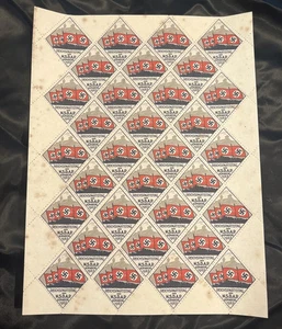 Nazi Germany Third Reich Reichsparteitag Rally 1927 Stamps Full Sheet WWII WW2 - Picture 1 of 2