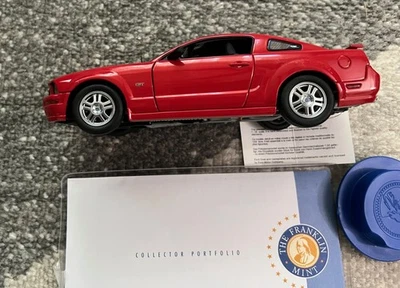 2005 Red Ford Mustang GT Diecast 1:24 Precision Model; Franklin Mint Ford  - Image 1 of 4