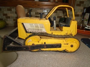Vintage NYLINT  Pressed Steel Jumbo Bulldozer Construction Toy all decals intact - Picture 1 of 17