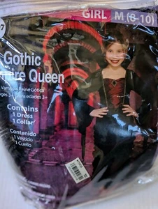 Gothic Vampire Queen M 8-10 Dress Up Halloween Costume- USED - Picture 1 of 8