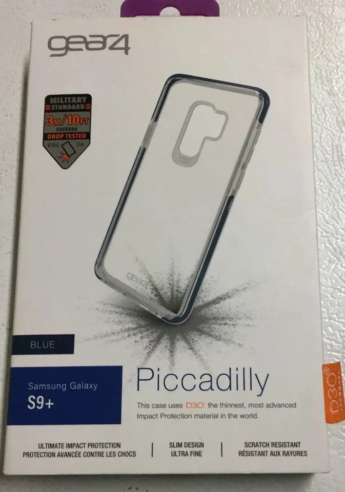 Gear4 Samsung Galaxy S9+ Case Cover Piccadilly D30 Impact Protection - Blue - Image 1 of 4