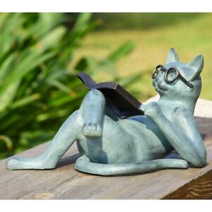 SPI Home Literary Cat Garden Sculpture 53028