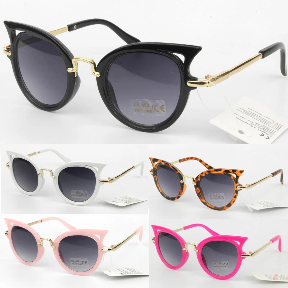 Niños Niños Niñas Clásicas Ojo de Gato Gafas de Sol Lentes Ovaladas UV400 Foto 1 de 1
