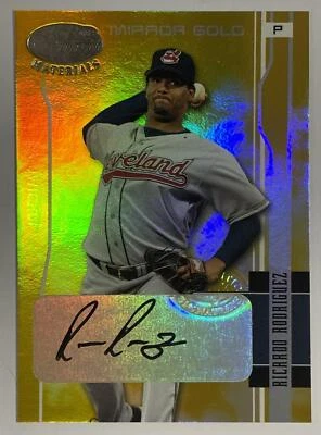 Ricardo Rodriguez 2003 Leaf Certified Materials Mirror Gold Auto #56 #/25 - Image 1 of 2