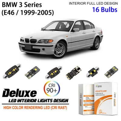 Комплект из 16 светодиодных ламп для салона E46 BMW 3 серии ксеноновые белые светодиодные лампы - Изображение 1 из 4