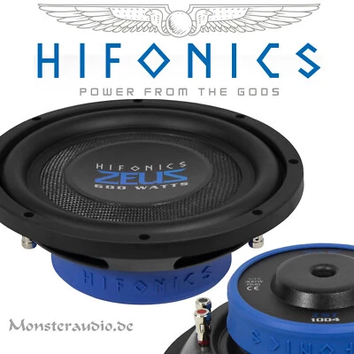 Hifonics ZEUS ZST-10D4 25cm Auto Flach-Subwoofer 300 600 Watt RMS MAX 2x4 Ohm 10 - Bild 1 von 4