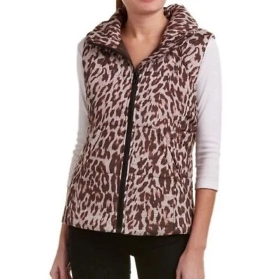 Cabi Size S Leopard Juliet Puffer Vest MSRP $139 - Image 1 of 4