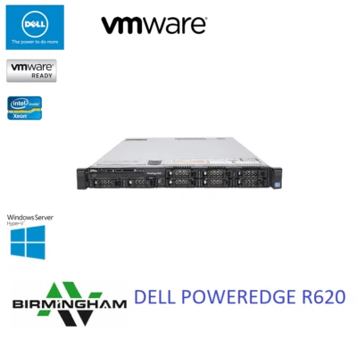 DELL R620 Server Dual Xeon E5-2640 12Cores 128GB RAM H710 1U RACK 8 BAY 2.5 - Image 1 of 4