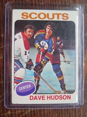 1975-76 Topps Hockey Card # 122 Dave Hudson - Kansas City Scouts Nice Card - Image 1 of 3