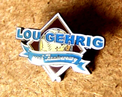 Lou Gehrig 100th Anniversary lapel pin 2002 ( New York Yankees super star ) - Image 1 of 4