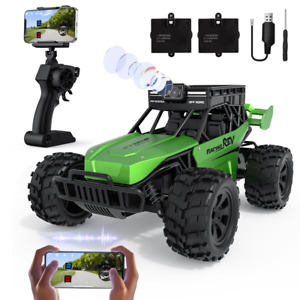 RC Car 1:18 Scale Off-Road Remote Control Truck with Camera Green