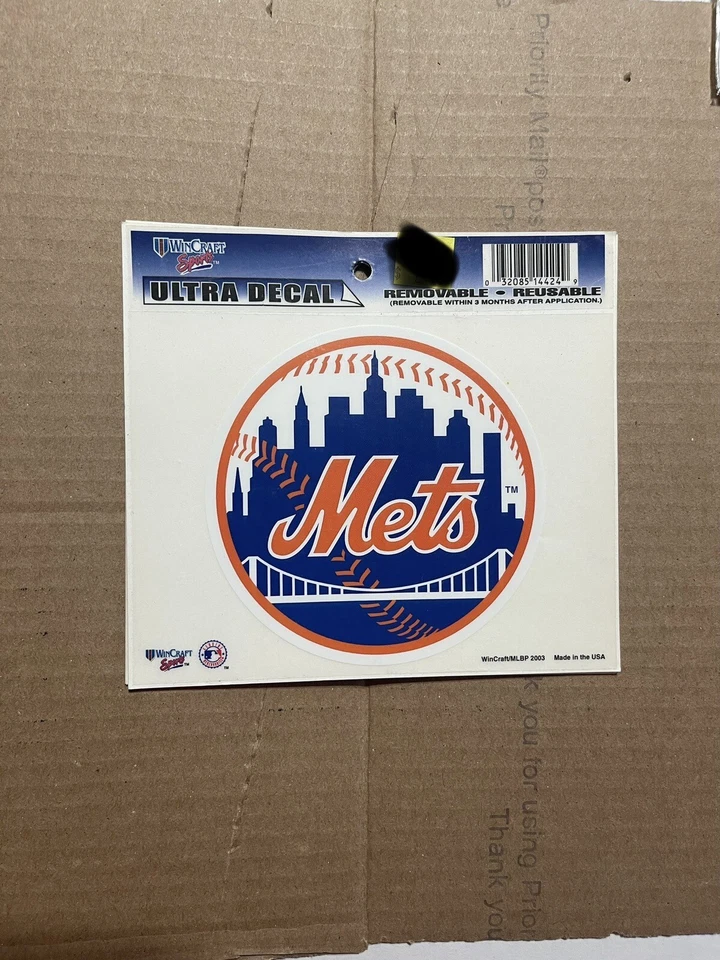Vintage New York Mets 4" Ultra Decal - Removable and Reusable 2003 New Old Stock - Image 1 of 1