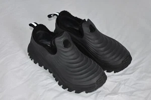 Moncler Black Aqua Rain Low Top EVA Boots Trainers Sneakers Mens EU42 UK8 US9 - Picture 1 of 19
