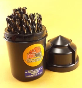 29 Pc Left Hand Drill Bits Drill Bit Set Handed Drill Hog® Lifetime Warranty - Picture 1 of 6