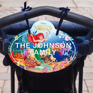 Custom Disney Stroller & Scooter Name Tag - Personalized Family ID Sign Parks - Picture 1 of 12