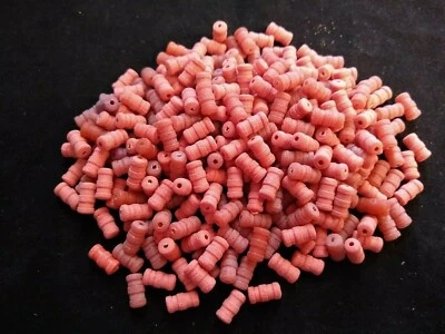 Beads loose vintage terra cotta color 288 pcs huge lot 9mm tube decorative new - Image 1 of 3