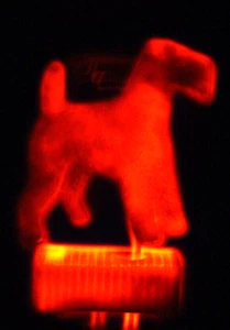 RARE AEROLUX (MADE FOR EXPORT) "WIRE HAIR TERRIER" GLOWLAMP, WORKING PERFECTLY! - Picture 1 of 3