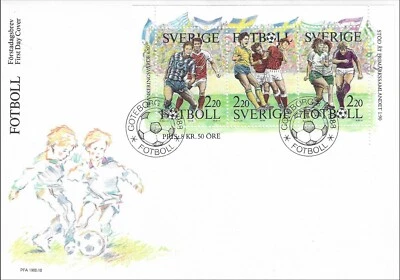 Football Soccer Sweden Won Olympic Gold 1948 Sweden FDC Sheet 1988 - Image 1 of 2